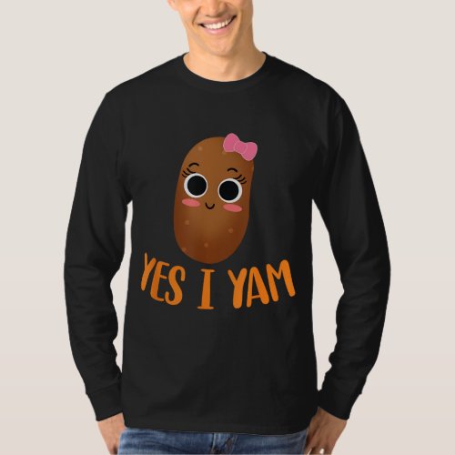 Yes I Yam _ Funny Potato Thanksgiving Matching Cou T_Shirt