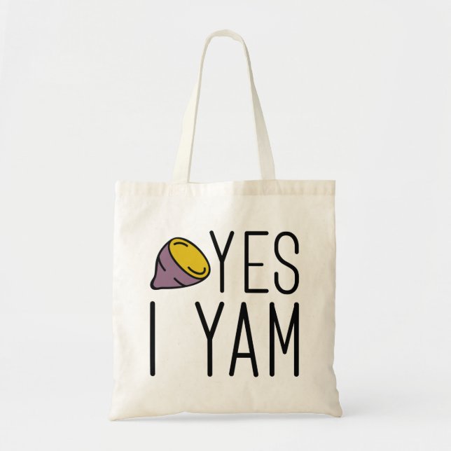 Yes I Yam Tote Bag (Front)