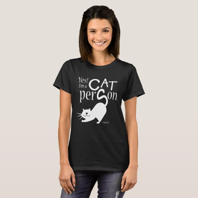 YES, I'm a cat person T-Shirt (Front Full)