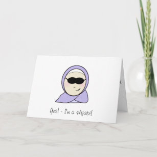 Yes I'm a Hijabi greeting congratulation card