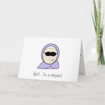 Yes I'm A Hijabi Greeting Congratulation Card by Cammily at Zazzle