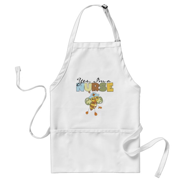 YES I'm a Nurse T-shirts and Gifts Adult Apron (Front)