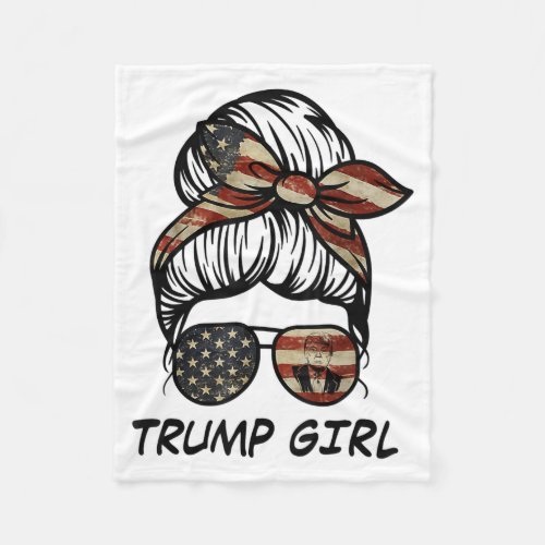 Yes Im A Trump Girl Get Over It _ Trump 2024 Elec Fleece Blanket