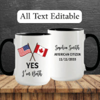Yes I'm Both – US Canada Pride Custom Name