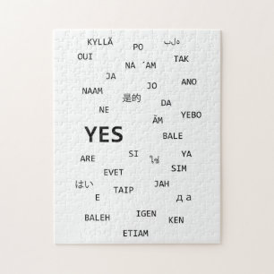 " YES " in different languages Jigsaw Puzzle