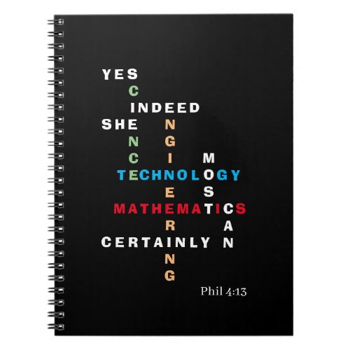 YES INDEED SHE CAN Motivational STEM Notebook