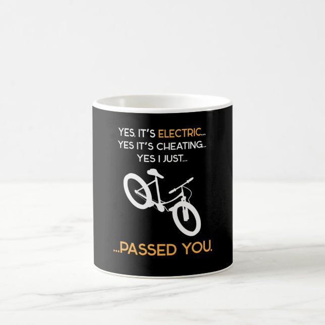 Yes It is Electric E Bike Biker Coffee Mug (Center)
