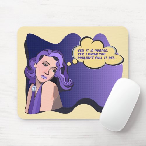 Yes it is purple Mouse Pad