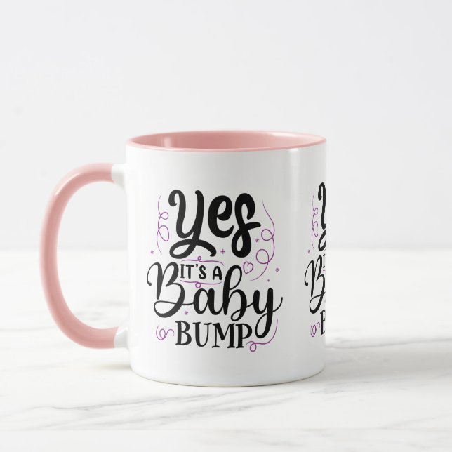 Yes It's A Baby Bump - Pregnancy Announcement Mug (Left)