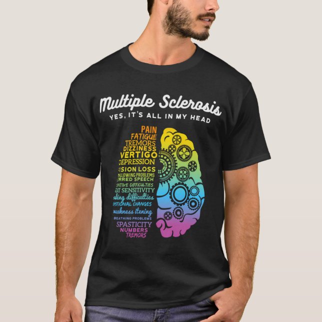Yes It's All In My Head Multiple Sclerosis Ms T-Shirt (Front)