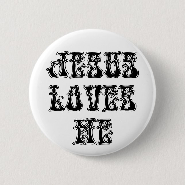 Yes!  Jesus Loves me! Button (Front)