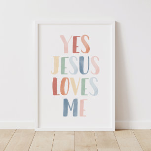 Yes Jesus Loves Me Rainbow Nursery Decor