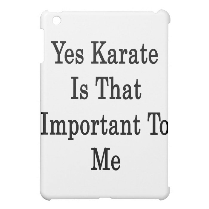Yes Karate Is That Important To Me Cover For The iPad Mini