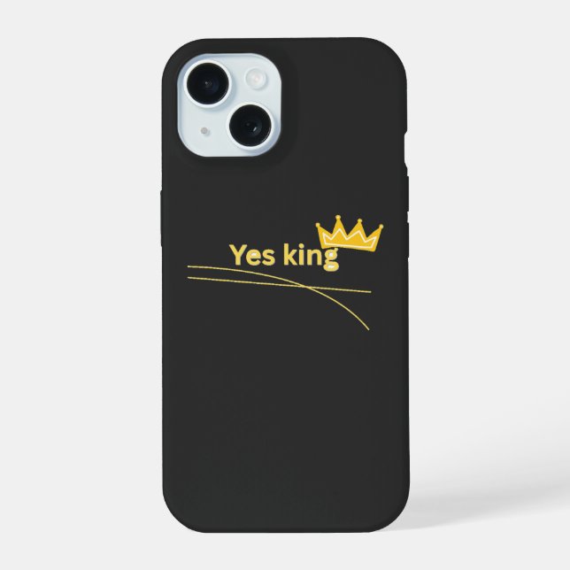 Yes King Crown Funny Meme Iphone Case (Back)