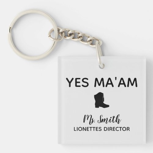 Yes Maam Personalized Drill Team Director Keychain