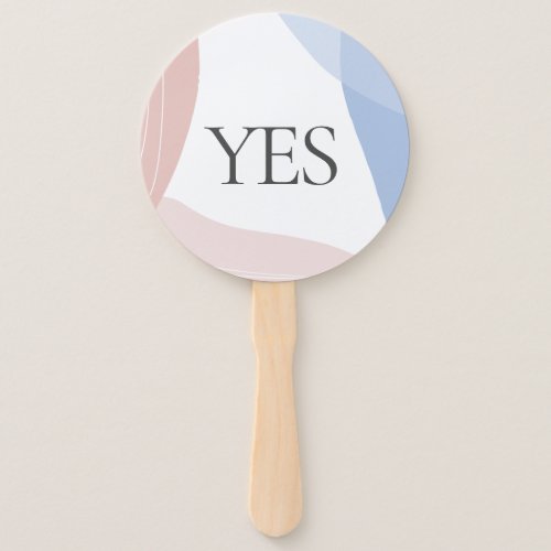 Yes No Baby Shower Quiz Game Abstract Hand Fan