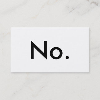 Yes/No Business Cards