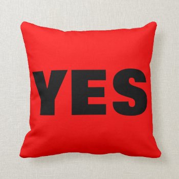 Yes/no Mood Pillow  Funny Throw Pillow by FXtions at Zazzle