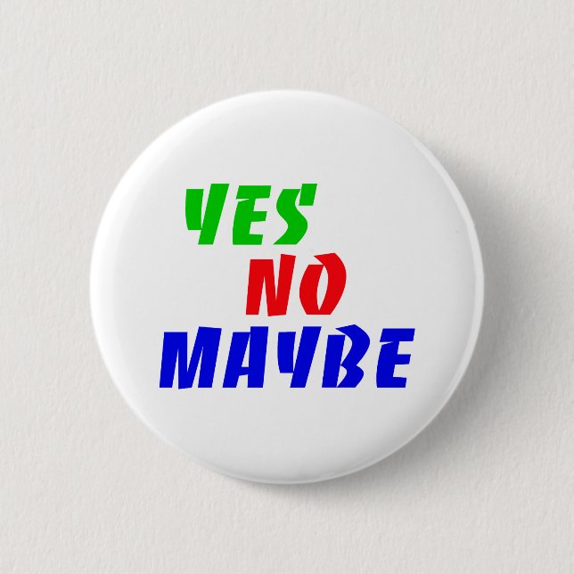 yes no pinback button (Front)