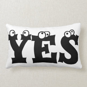 YES NO Throw Pillow