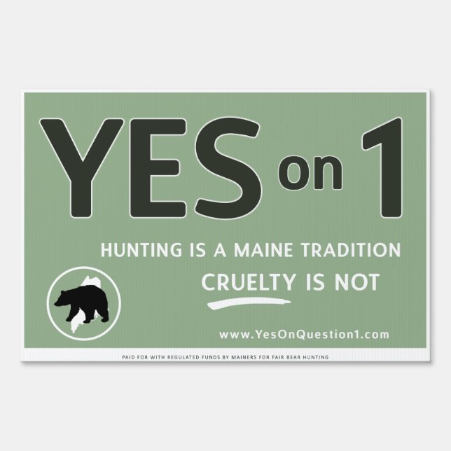 Yes on 1! Lawn Sign (Back)