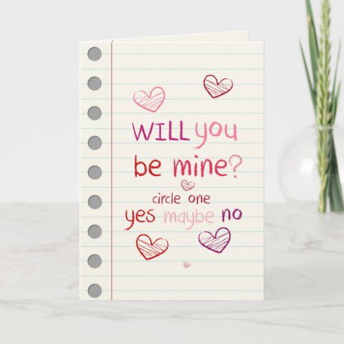 YES OR NO Valentine Card