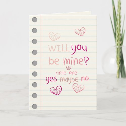 YES OR NO Valentine Card