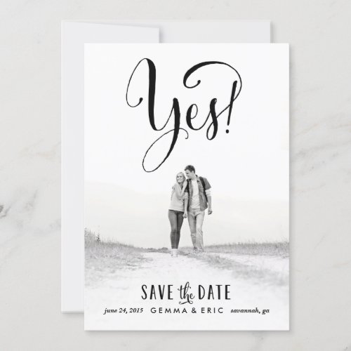 Yes photo save the date card