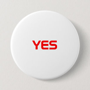 YES PINBACK BUTTON