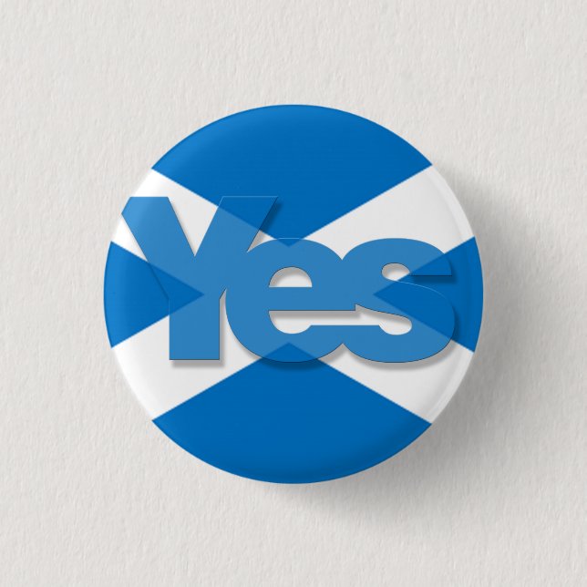 Yes Saltire Pinback Button (Front)