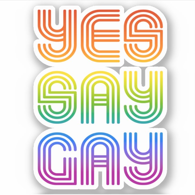 Yes Say Gay Sticker (Front)