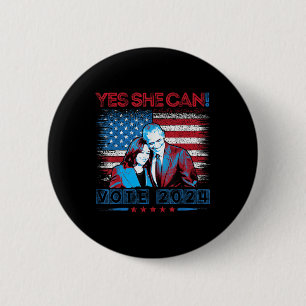 Yes She Can, Barack Obama - Kamala Harris, Us Elec Button