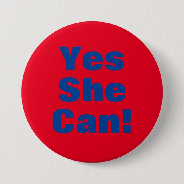 Yes She Can! Button (Front)