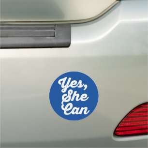 Yes, She Can Car Magnet