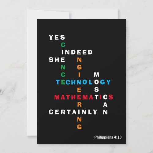 Yes She Can STEM Encouragement Card