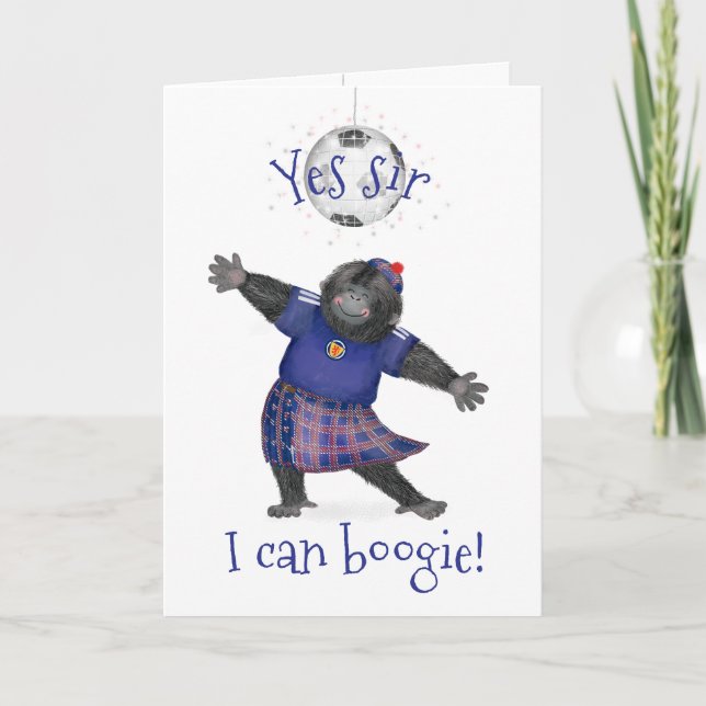 Yes sir, I can boogie gorilla football card (Front)