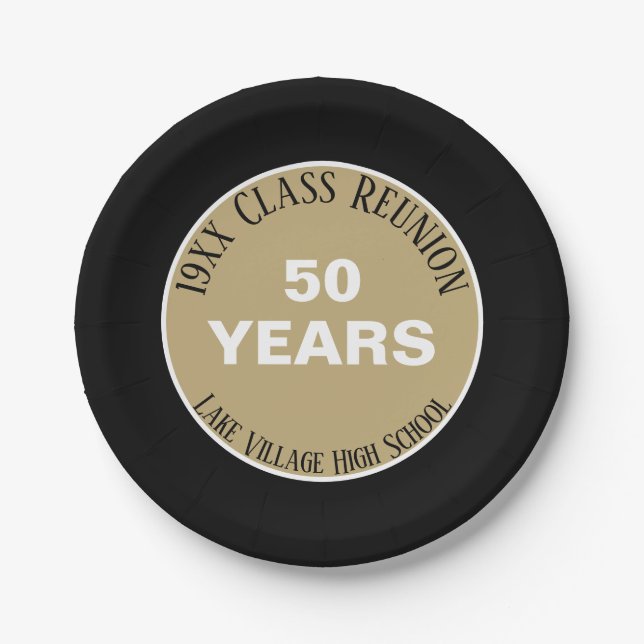 YES! Special 50th class reunion party plate (Front)