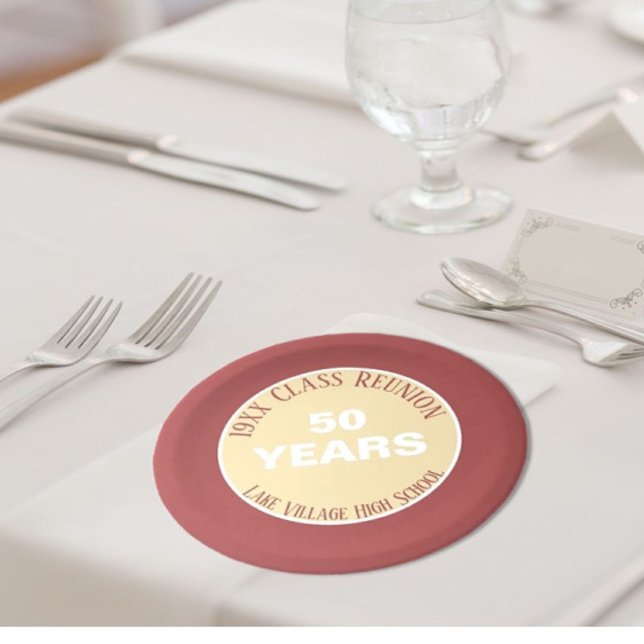 YES! Special 50th class reunion party plate (Creator Uploaded)