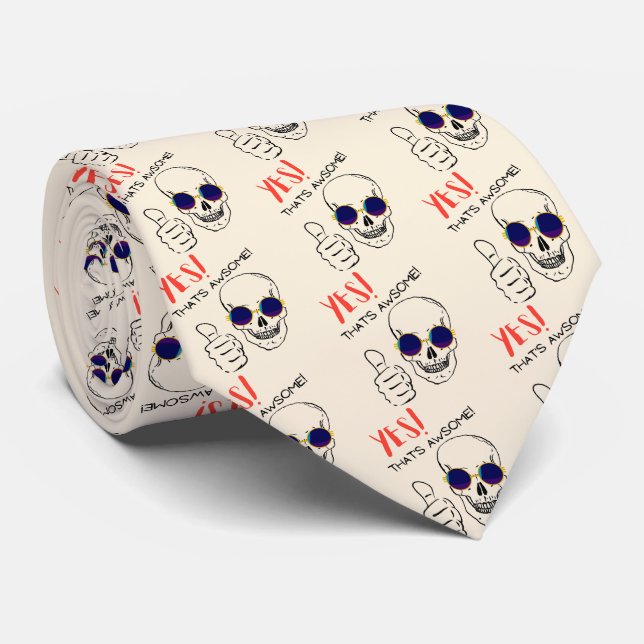 YES THATS AWSOME! SKULL NECK TIE (Rolled)