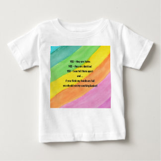 "Yes, they are twins" Rainbow Baby T-shirt
