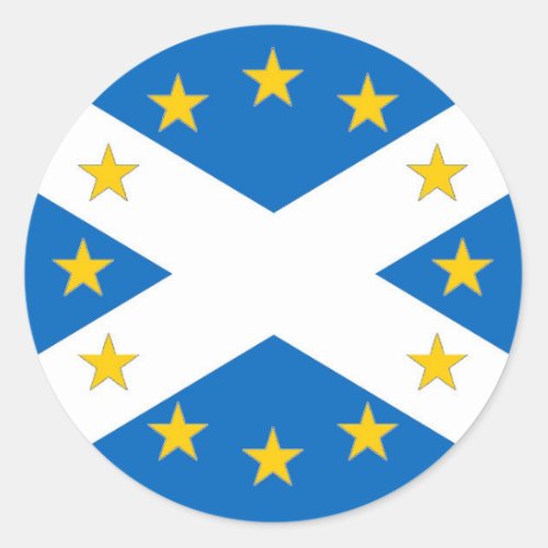 Yes to Independent European Scotland Flag Classic Round Sticker