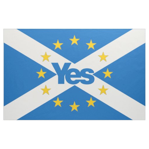 Yes to Independent European Scotland Flag Fabric