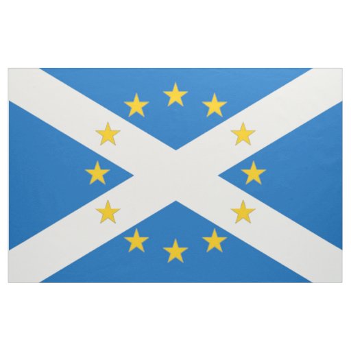 Yes to Independent European Scotland Flag Fabric