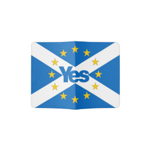 Yes to Independent European Scotland Flag Passport Holder