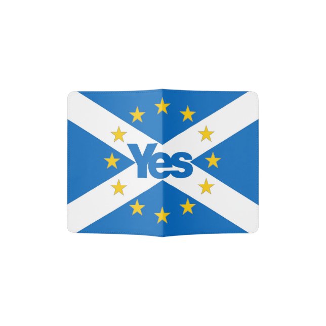 Yes to Independent European Scotland Flag Passport Holder (Opened)