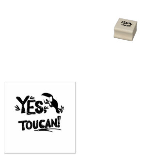 Yes Toucan - Playful Jungle Rubber Stamp