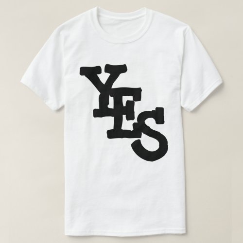 Yes Unisex T_Shirt with Black Text