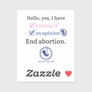 yes uterus, yes opinion sticker