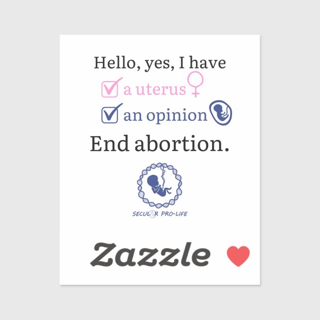 yes uterus, yes opinion sticker (Sheet)
