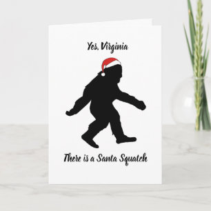 Yes, Virginia, Santa Squatch Christmas Card
